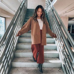 Uniqlo Tan Oversized Cardigan | Size Small